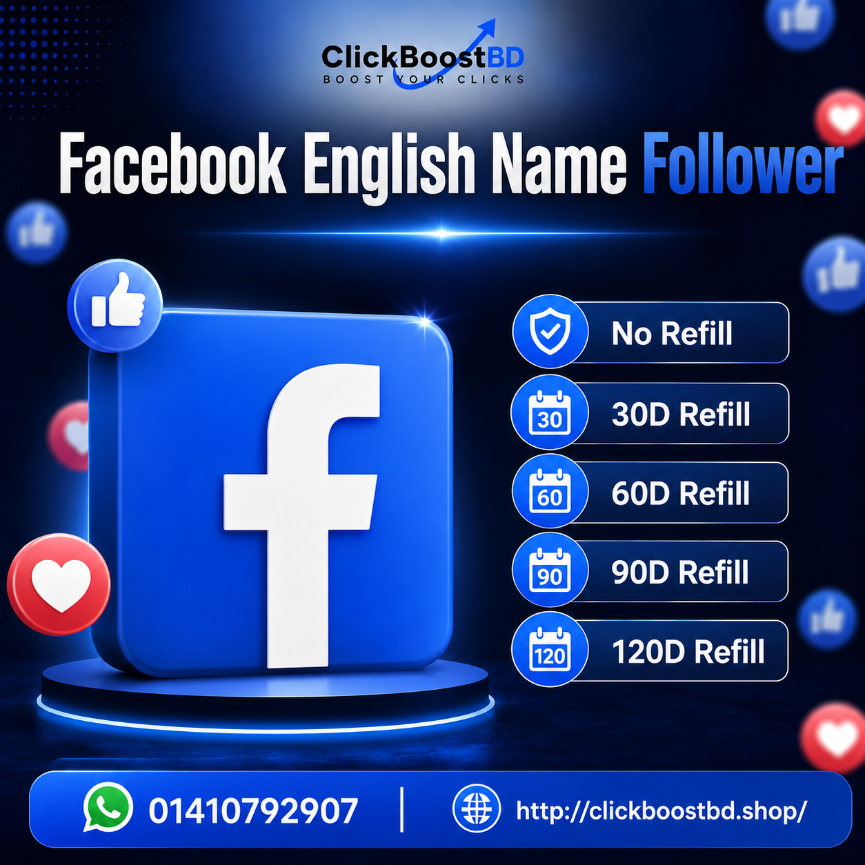 Facebook English Name Follower